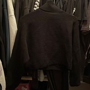 NWT Mango black ribbed turtleneck XS